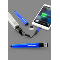 Travel Charging Cables with Stylus & Screen Cleaner